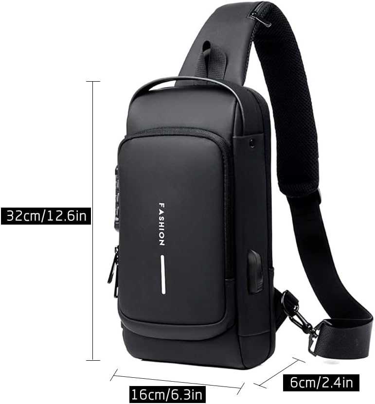 Men Sling Bag Pack – Anti-Theft Waterproof Chest Bag