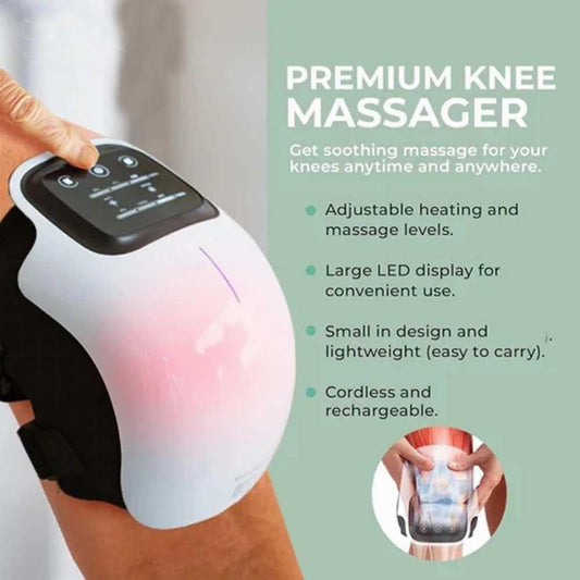 White Knee Massager – Electric Knee Therapy Device