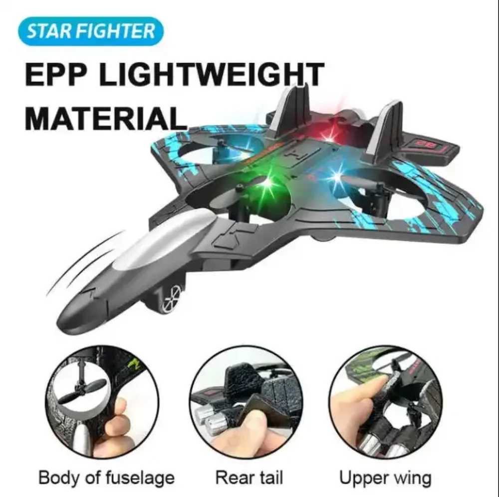 L0712 RC Fighter Jet Airplane – 2.4GHz Remote Control Stunt Plane with 360° Flip