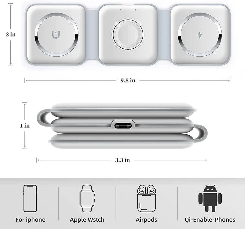3-in-1 Wireless Charging Station – Fast Charger