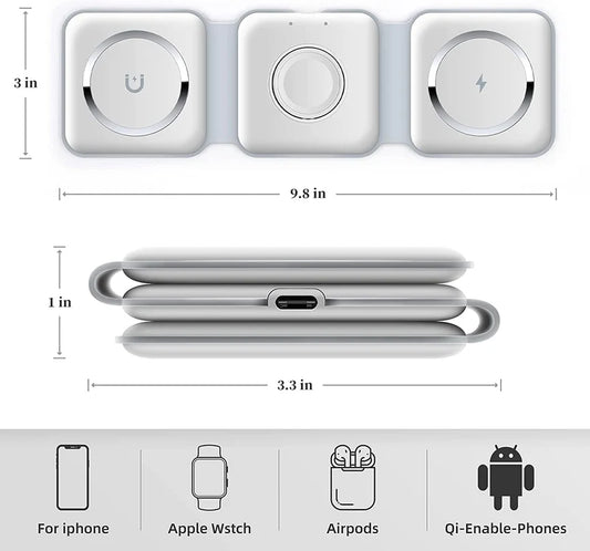3-in-1 Wireless Charging Station – Fast Charger