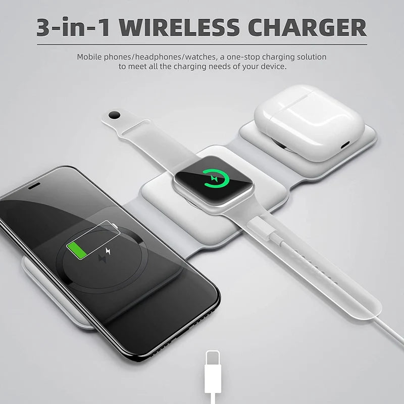 3-in-1 Wireless Charging Station – Fast Charger