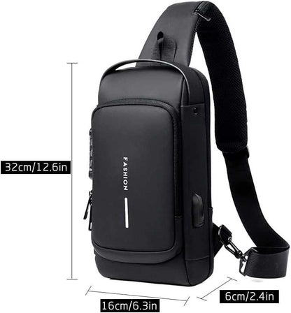 Men Sling Bag Pack – Anti-Theft Waterproof Chest Bag
