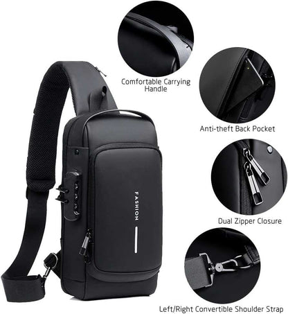 Men Sling Bag Pack – Anti-Theft Waterproof Chest Bag