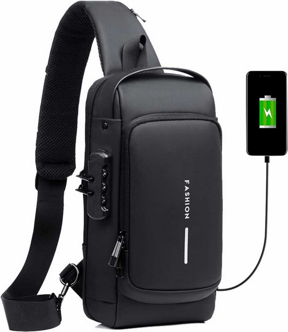 Men Sling Bag Pack – Anti-Theft Waterproof Chest Bag