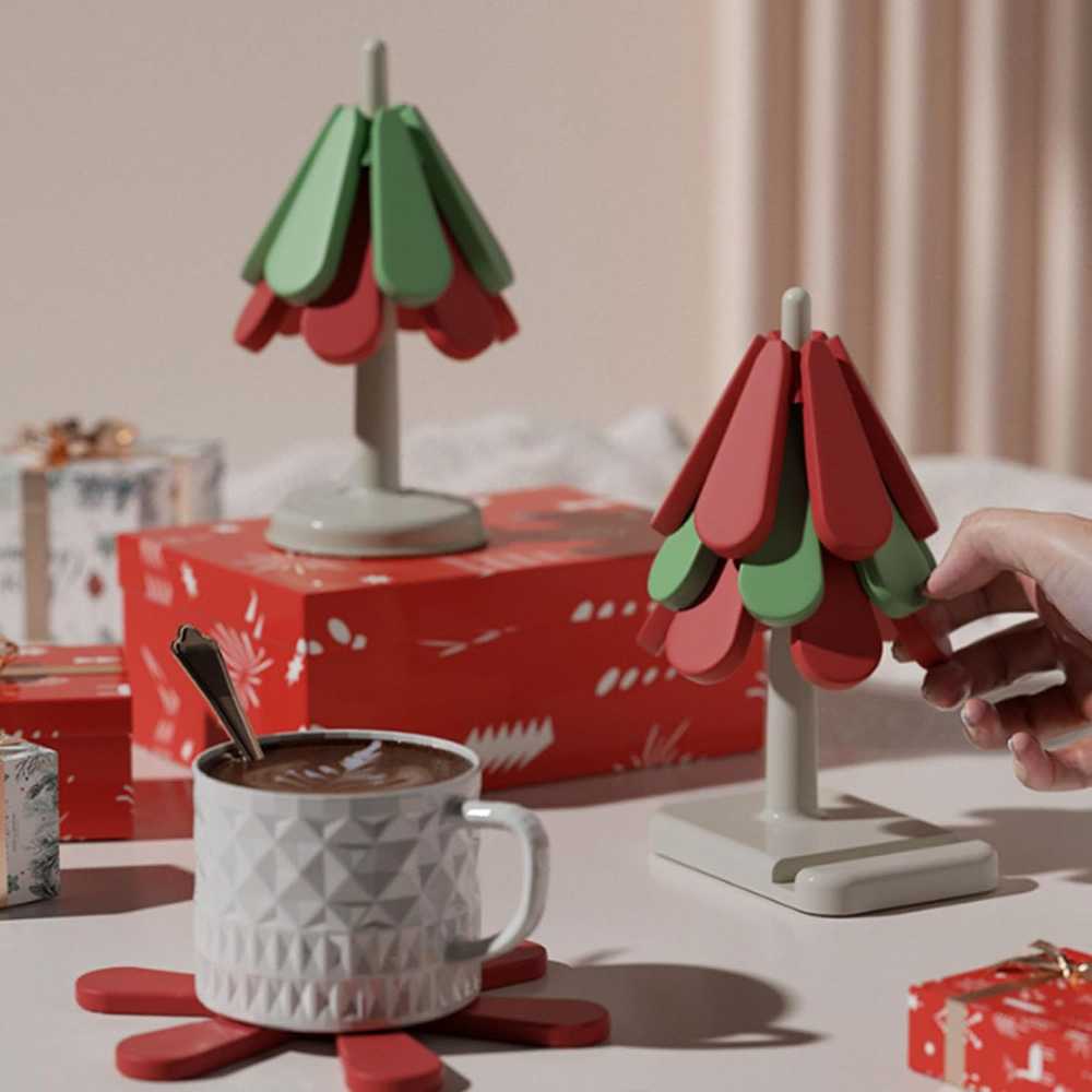Hot Dishes Trivets – Silicone Tree Coasters