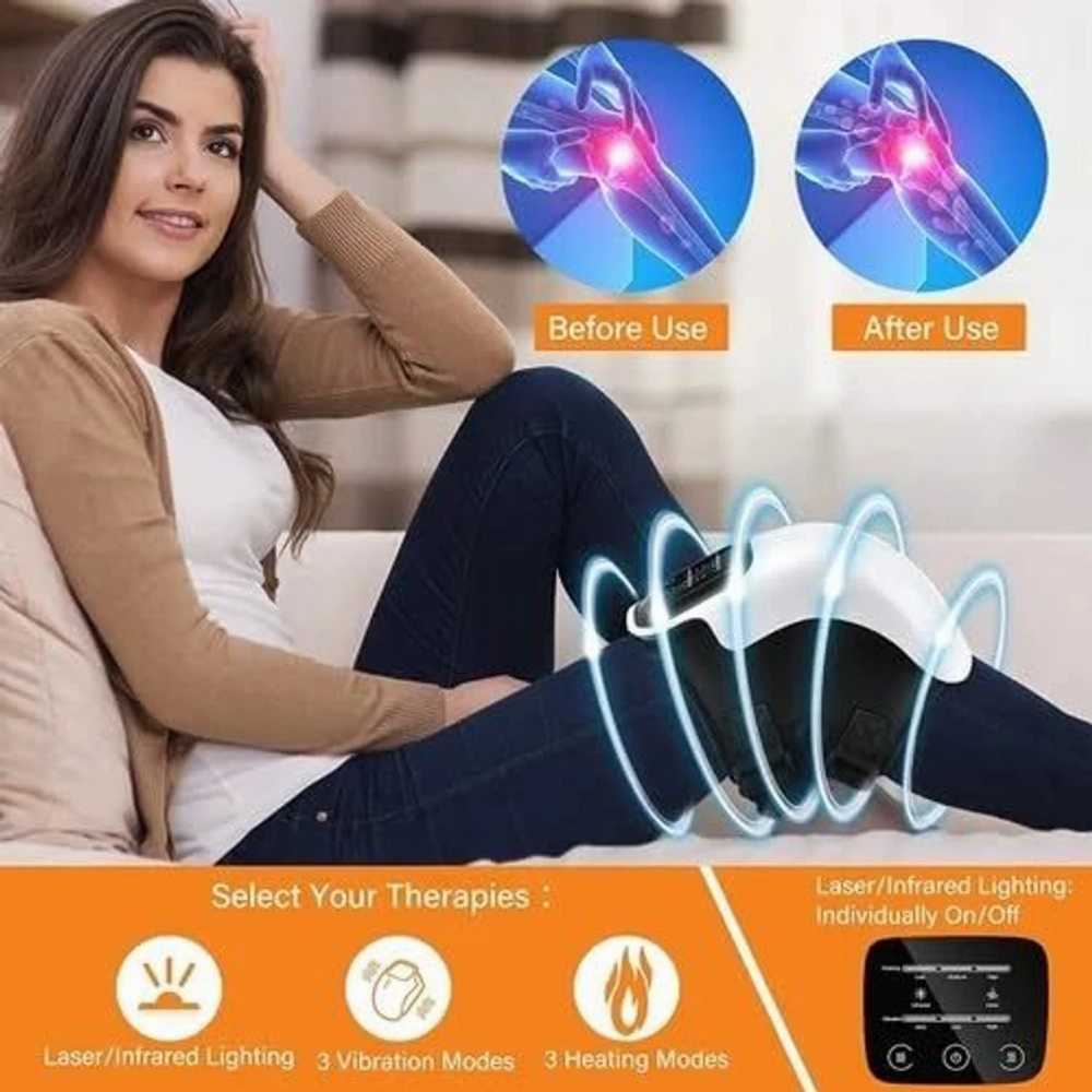 White Knee Massager – Electric Knee Therapy Device