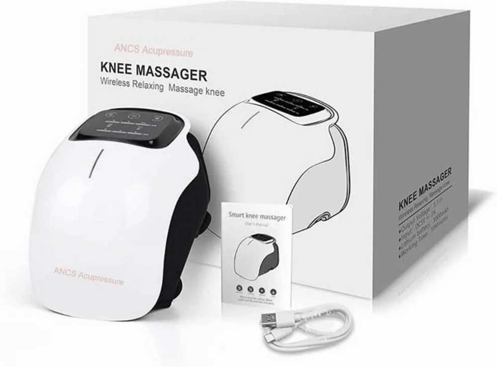 White Knee Massager – Electric Knee Therapy Device