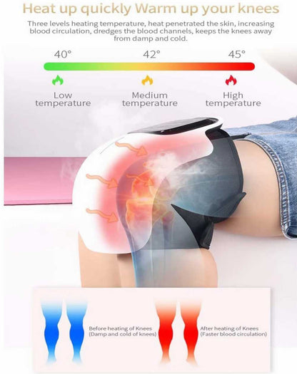 White Knee Massager – Electric Knee Therapy Device