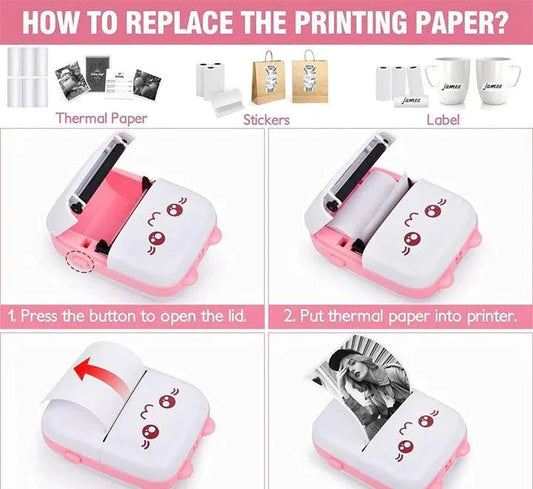 Mini Pocket Printer – Portable Bluetooth Thermal Printer for Notes, Photos & Labels