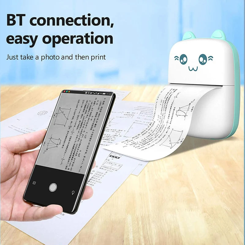Mini Pocket Printer – Portable Bluetooth Thermal Printer for Notes, Photos & Labels