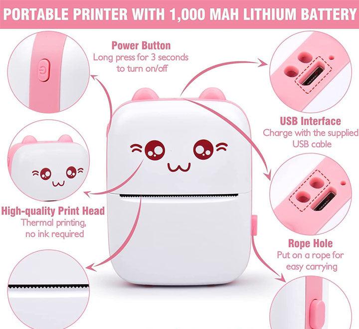Mini Pocket Printer – Portable Bluetooth Thermal Printer for Notes, Photos & Labels