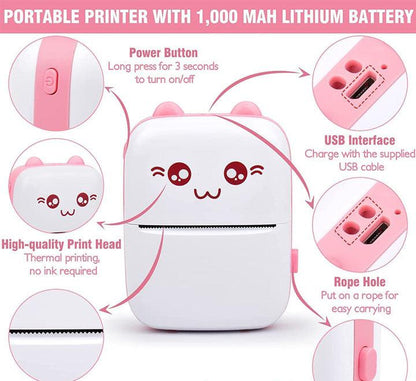 Mini Pocket Printer – Portable Bluetooth Thermal Printer for Notes, Photos & Labels