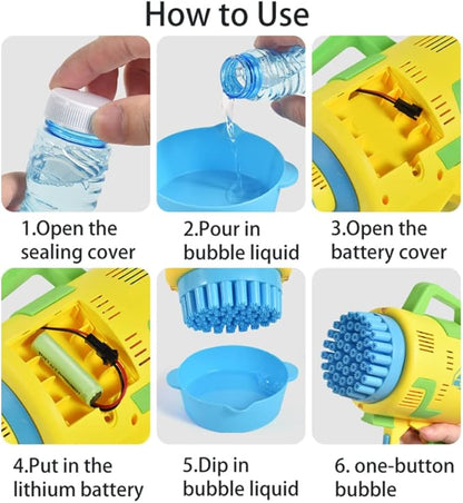 Electric Bubble Machine – 48-Hole Rocket Bubble Maker