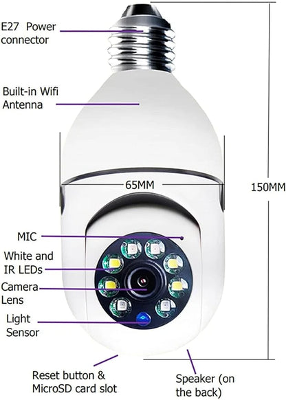 1080P WiFi Light Bulb Security Camera